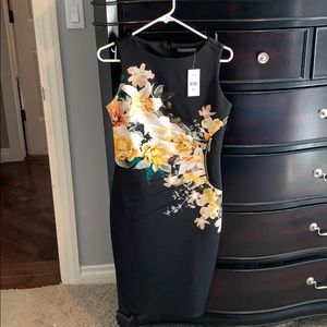 Suzy shier black and floral dress